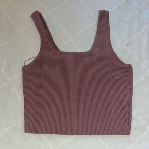 Kendall & Kylie purple ribbed tank top